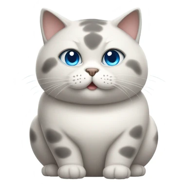 cat fat with blue eyes sticker