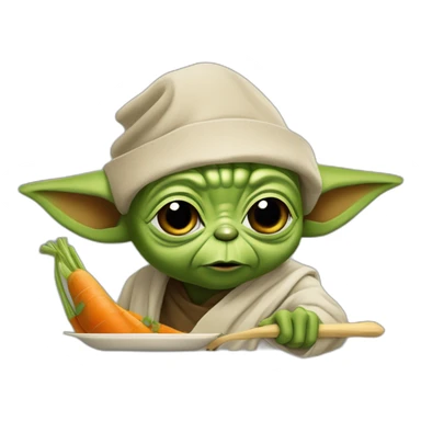 Yoda qui mange une carrote sticker
