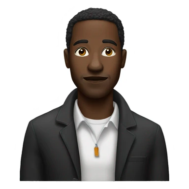 a black man with a cigarette sticker