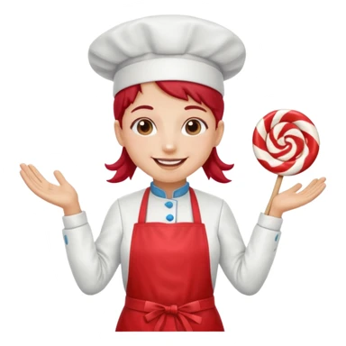 Mixer + peppermint apron, Candy Chef. sticker