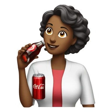 Mom drinking Coke cola sticker