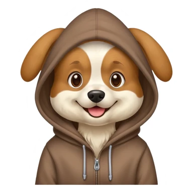 Dog with hoodie sticker