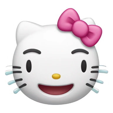 hello kitty laugh crying sticker