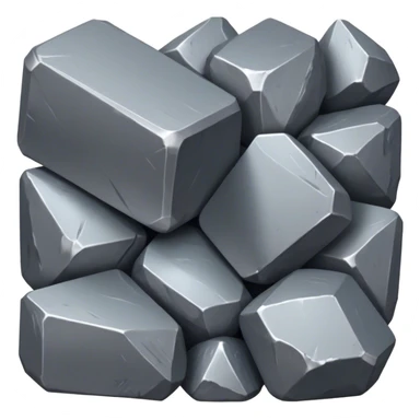 Cinematic Realistic Lead Ore, Heavy and dense, with a matte gray surface and subtle metallic glimmer. The metal's weight and durability are evident, with soft, sharp edges and a slight texture that enhances its solid presence. Soft glowing outline, capturing the essence of raw strength and industrial power in lead ore. sticker