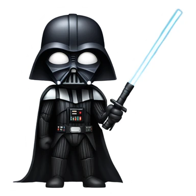 Realistic Darth Vader with a bo staff and a menacing look  sticker