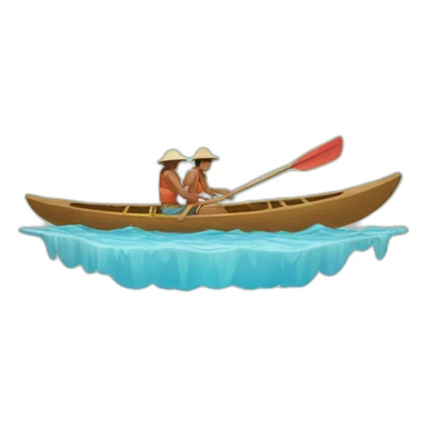 outrigger canoe with paddler sticker