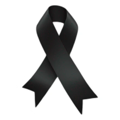 a black ribbon sticker