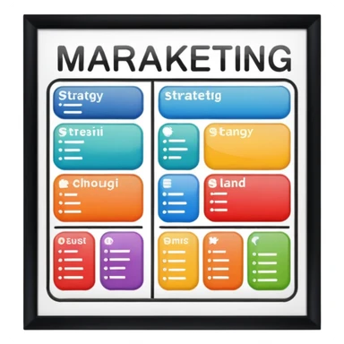strategy marketing bord sticker