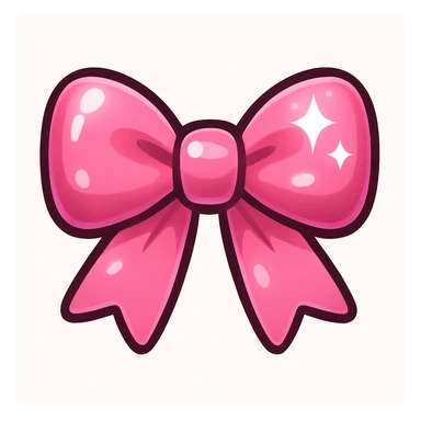 bow emoji, cute and shiny sticker