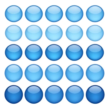 round cells in light blue and blue
Soft gradient
Slightly translucent texture
Minimal scientific illustration
White background
Clean and calm mood sticker