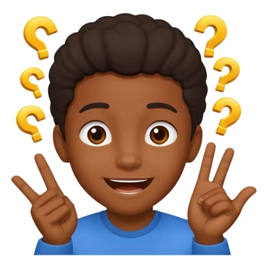 Creat light black kid with this "👍, 👈, 😀, 😎, reaction sticker