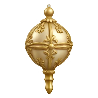 Elegant Christmas finial ornament sticker