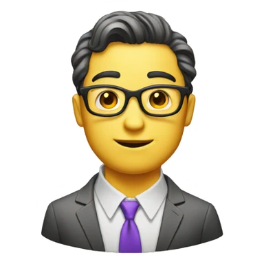 Nerd emoji with a double chin sticker