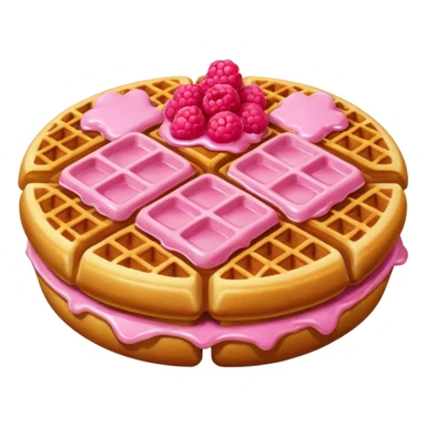 pink waffle sticker