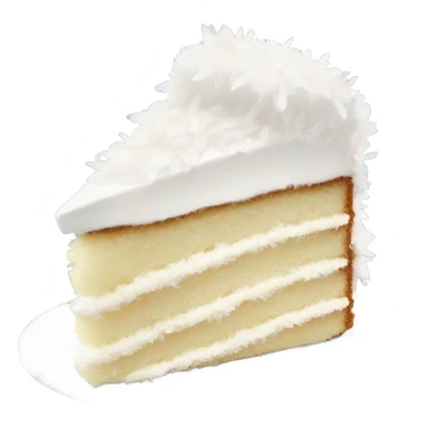 Coconut cake slice sticker