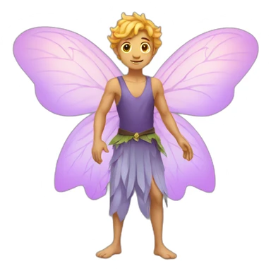 Male fairy full body sticker
