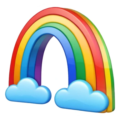 Rainbow in a photo frame sticker