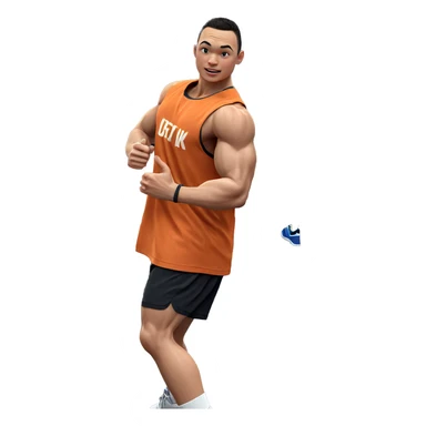 playful boys at the gym sticker