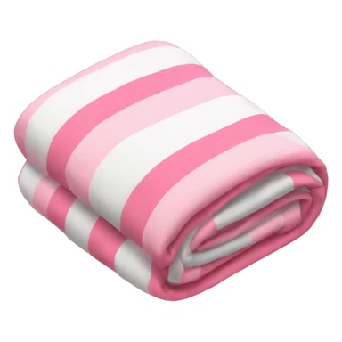 Pink and white blanket folded  sticker