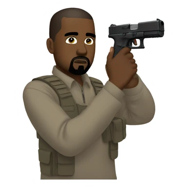 Kanye west with a glock 19 sticker