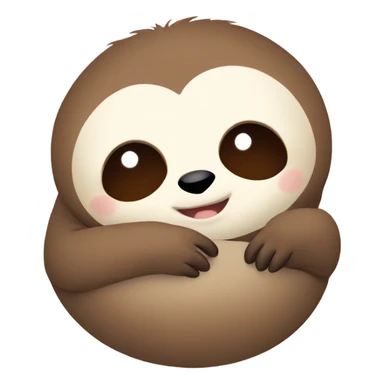 Cute baby sloth going to sleep sticker