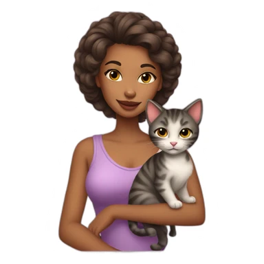Coquette girl and her lil cat sticker