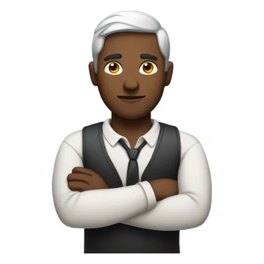 man with crossed arms  sticker