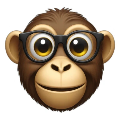 Monkey with specs dancing  sticker