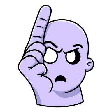 Mad face with middle ginger sticker