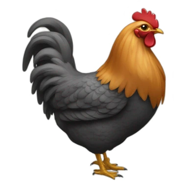 Chat sur une poule sticker