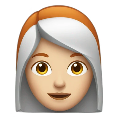 red head woman with computer sticker