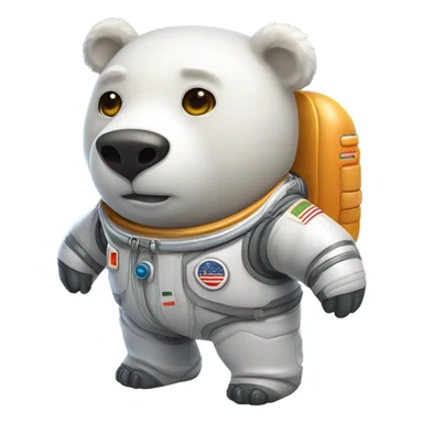 Bear in a spacesuit sticker
