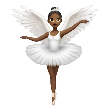 Ballerina with swan wings sticker