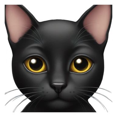 Black cat with one eye sticker