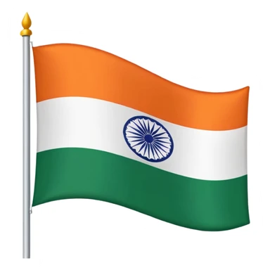 a flag with India Post logo sticker