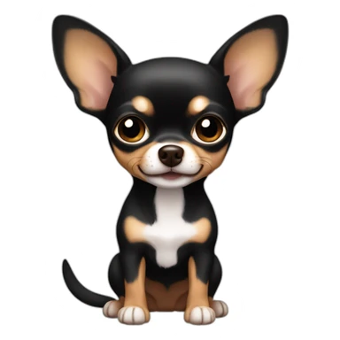 Cute black and brown chihuahua sticker