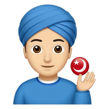 DOĞU TÜRKİSTAN BAYRAĞI (İNSANSIZ) AY VE YILDIZ MAVİ BAYRAK sticker