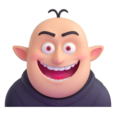 Gru from Despicable Me with his evil grin sticker