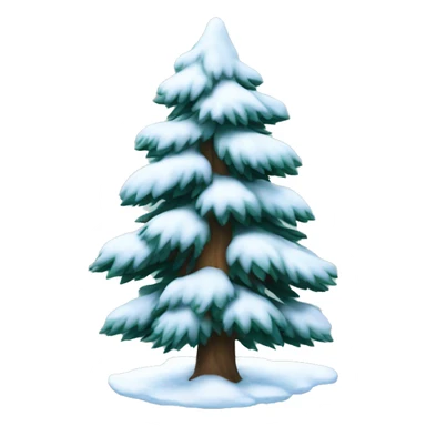 Pine tree with snow on it  sticker