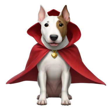 bull terrier with cape sticker
