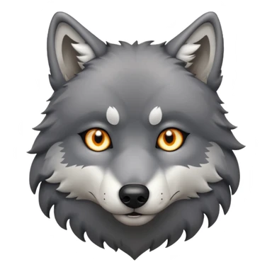 Floating wolf with white glowing eyes ￼ sticker