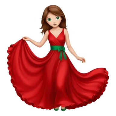 Handmaid woman with brown hair and green eyes. Wearing all red sticker