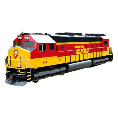 Diesel Locomotive - EMD SD70 (Model Year: 2021) (Iconic colour: Red and yellow) sticker