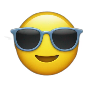 a sun with long rays, eyes, a smile in a denim panama sticker