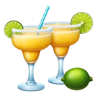 Two frozen margaritas, one mango flavor, one lime flavor  sticker