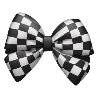 Checkered bow sticker
