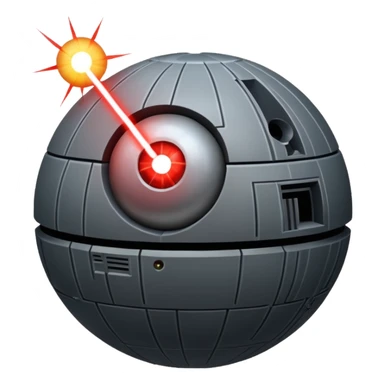 death star laser space background sticker