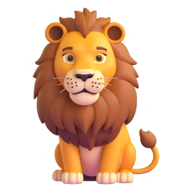 flirtatious lion looking sideways with suggestive expression sticker