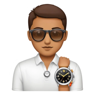 Watch wearing a sunglass sticker