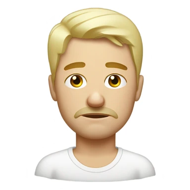 Sick Russian guy with blonde haircut and bags under his eyes sticker